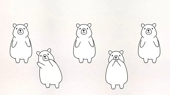 ポーズを決めるクマさん5選