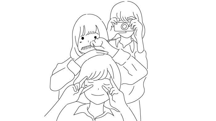 描かれる女子中学生