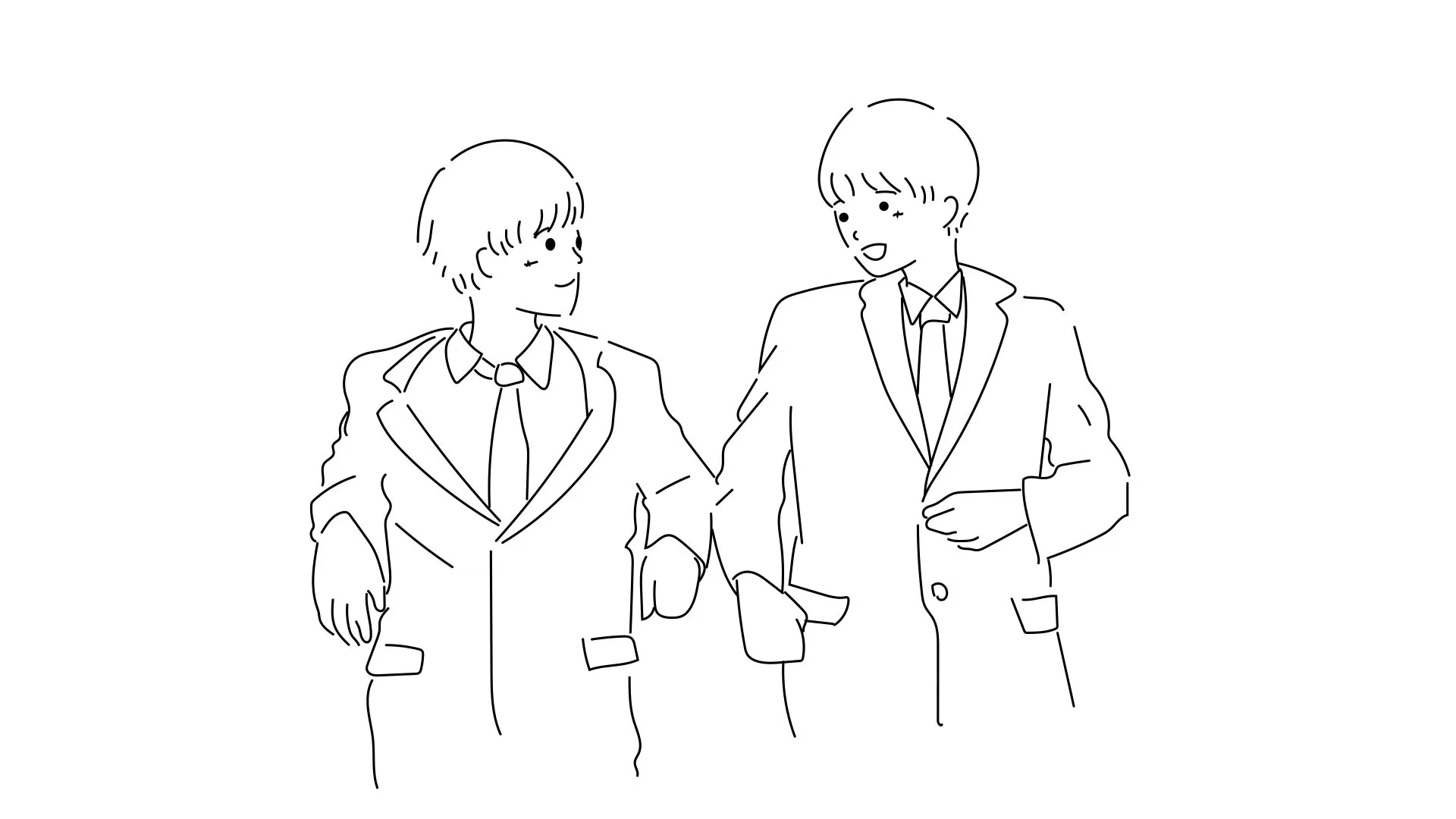 描かれる高校生男子