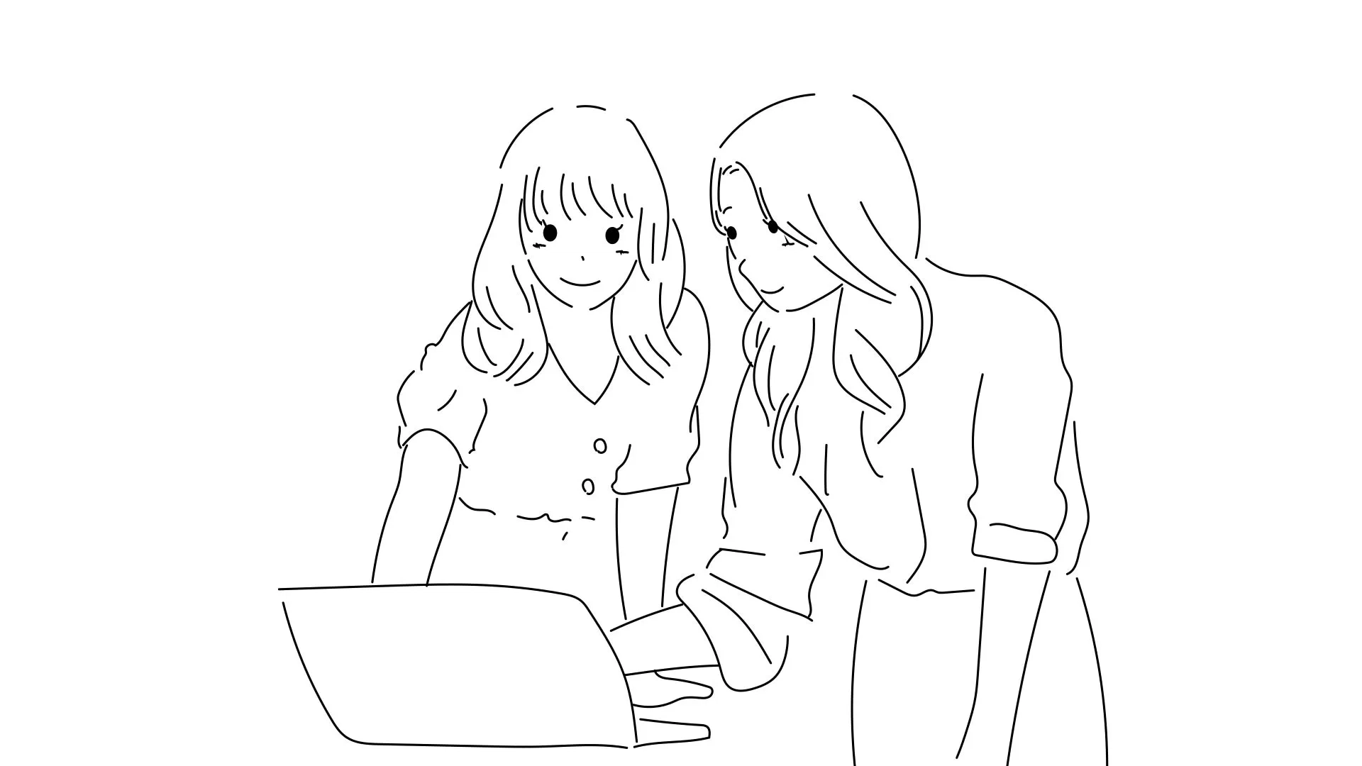 描かれる女性会社員2