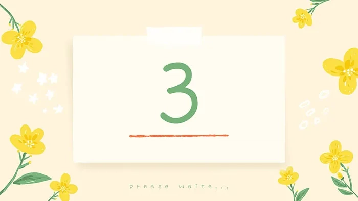 黄色のカウントダウン